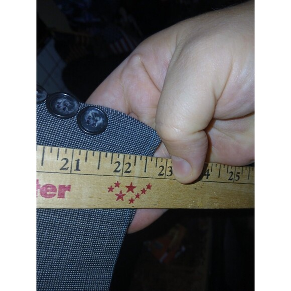 Haggar Imperial 2 Piece Suit Mens 42L 34X34 Two Button Gray USA Made Wool Blend - Picture 11 of 16